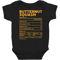 Funny Butternut Squash Nutrition Facts Thanksgiving Food T Shirt Baby Bodysuit | Artistshot