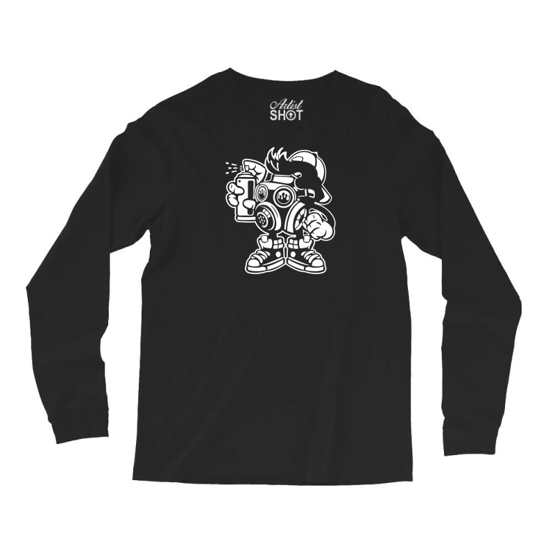 Gas Mask Boy In The Mission Long Sleeve Shirts | Artistshot