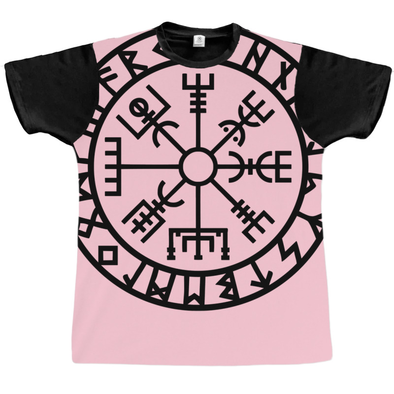 Vegvisir   Futhark   Runes   Navigator   Vikings Graphic T-shirt by naroipresilm | Artistshot