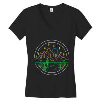 Beach Line Art-it4it Women's V-neck T-shirt | Artistshot