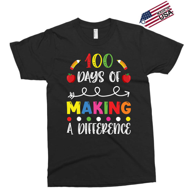 100 Days Of Making A Difference 100th Day Of School Teacher-y6rjo Exclusive T-shirt | Artistshot