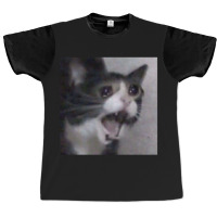 Screaming Crying Sad Cat Graphic T-shirt | Artistshot