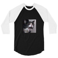 Screaming Crying Sad Cat 3/4 Sleeve Shirt | Artistshot