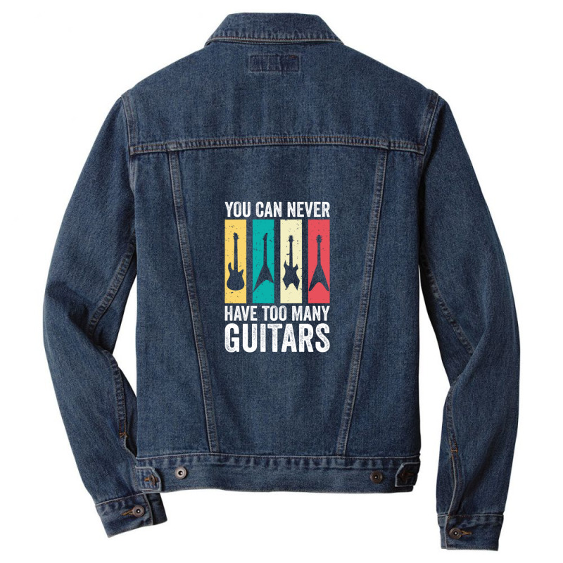 You Can Never Have Too Many Guitars 7 Men Denim Jacket | Artistshot