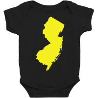 New Jersey Yellow Baby Bodysuit | Artistshot