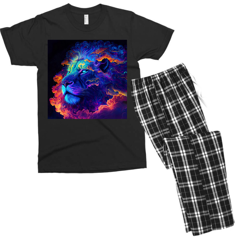 Lion Colorful Pop Art Men's T-shirt Pajama Set by Noto Creative | Artistshot