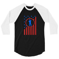 Coal Miner Dad Support Coal Mining Family Husband Usa Flag 3/4 Sleeve Shirt | Artistshot