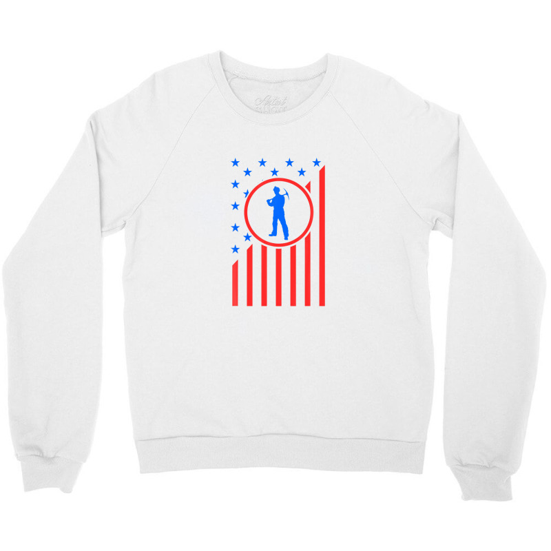 Coal Miner Dad Support Coal Mining Family Husband Usa Flag Crewneck Sweatshirt by kaciacindz6 | Artistshot