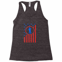 Coal Miner Dad Support Coal Mining Family Husband Usa Flag Racerback Tank | Artistshot