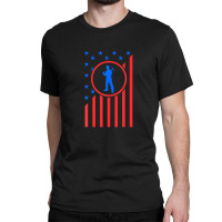 Coal Miner Dad Support Coal Mining Family Husband Usa Flag Classic T-shirt | Artistshot