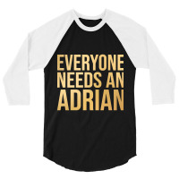 Adrian Name-kmd7s 3/4 Sleeve Shirt | Artistshot