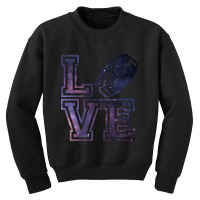 Awesome Hockey Love Design With Puck For A Birthday Or Christmas-xec0g Youth Sweatshirt | Artistshot