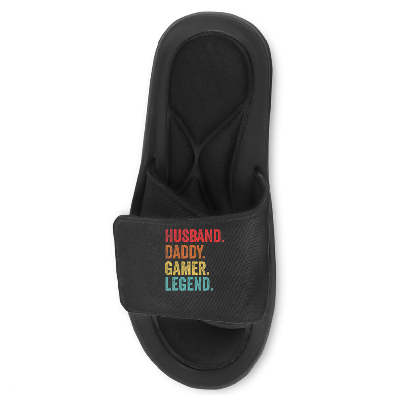 Hot Trend Husband Daddy Father Gamer Legend Video Gaming Lover Slide Sandal | Artistshot