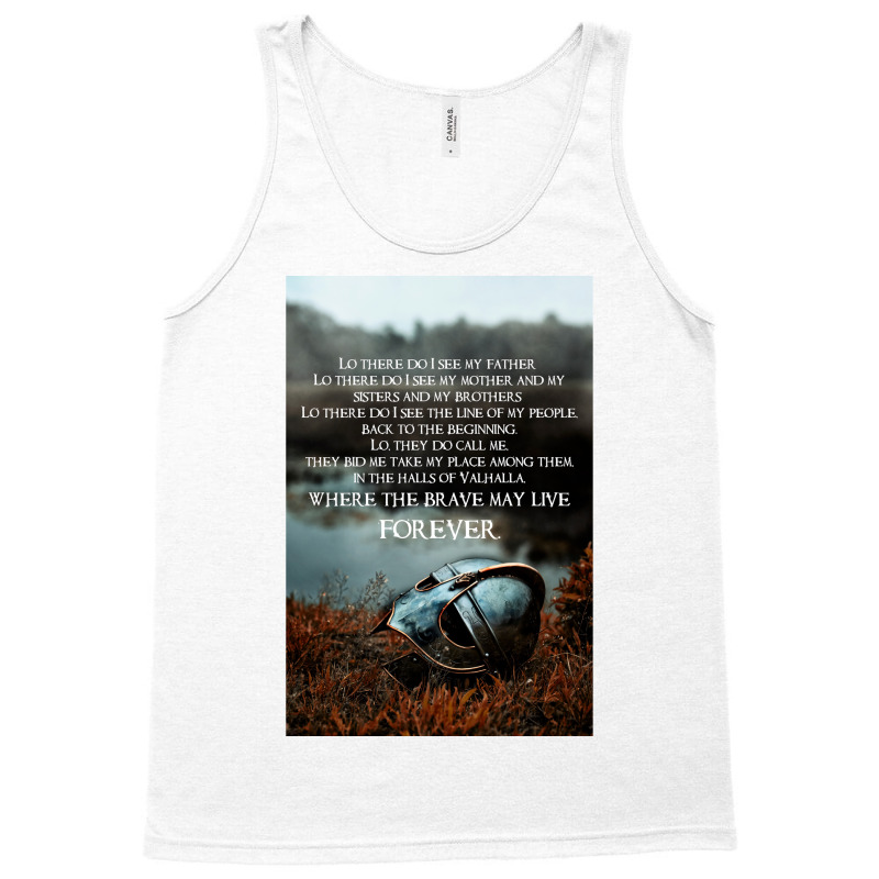 Brave May Live Forever Viking Prayer  Girl Funny Quote Tank Top | Artistshot