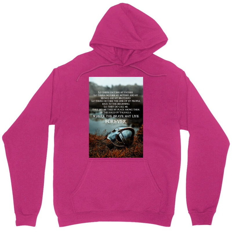 Brave May Live Forever Viking Prayer  Girl Funny Quote Unisex Hoodie | Artistshot