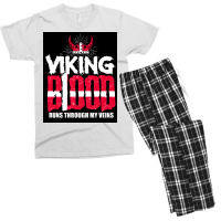 Danish Viking Blood Runs Through My Veins  Yellow Travel Men's T-shirt Pajama Set | Artistshot