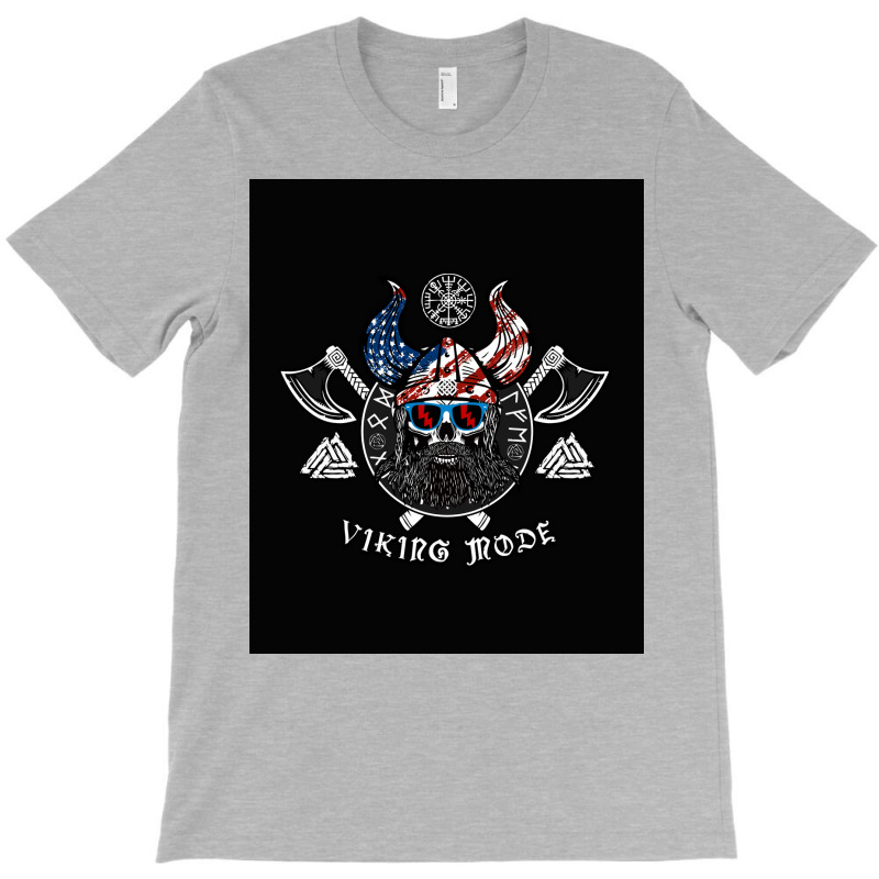 American Viking With Skull Helmet And Runes  70s Girl T-shirt | Artistshot