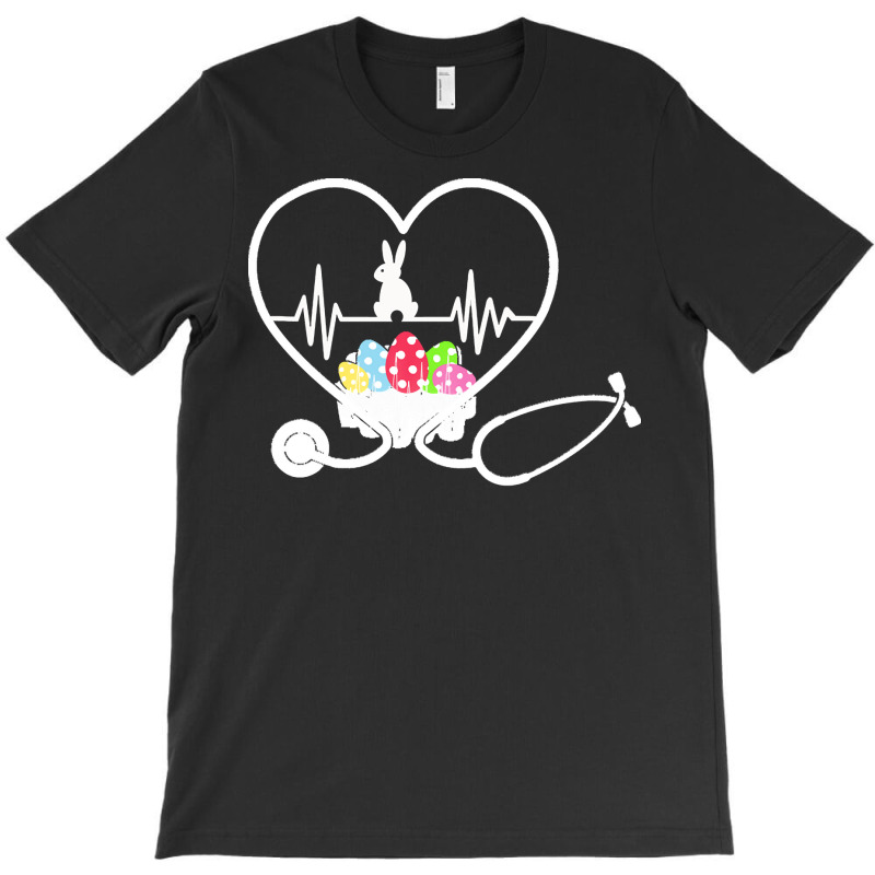 Easter Day T  Shirt Stethoscope Nurse Tail Easter Bunny Colorful Eggs T-shirt | Artistshot