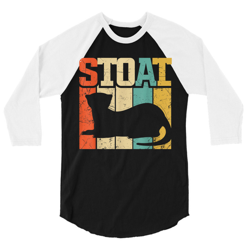 Vintage Stoat Short-tailed Weasel Ermine 3/4 Sleeve Shirt | Artistshot