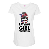 Latvian Girl Just Like A Normal Girl Only Way Cooler Latvia T Shirt Maternity Scoop Neck T-shirt | Artistshot