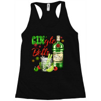 Gin`gle Bells With Bottle And Cocktail Racerback Tank | Artistshot