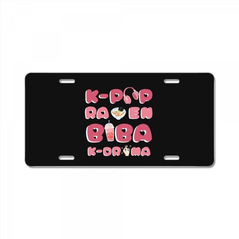 Kpop Ramen Boba And Kdrama Cute Gift 2 License Plate | Artistshot