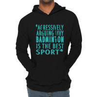 Badminton Net Racket Double Sayings Lightweight Hoodie | Artistshot