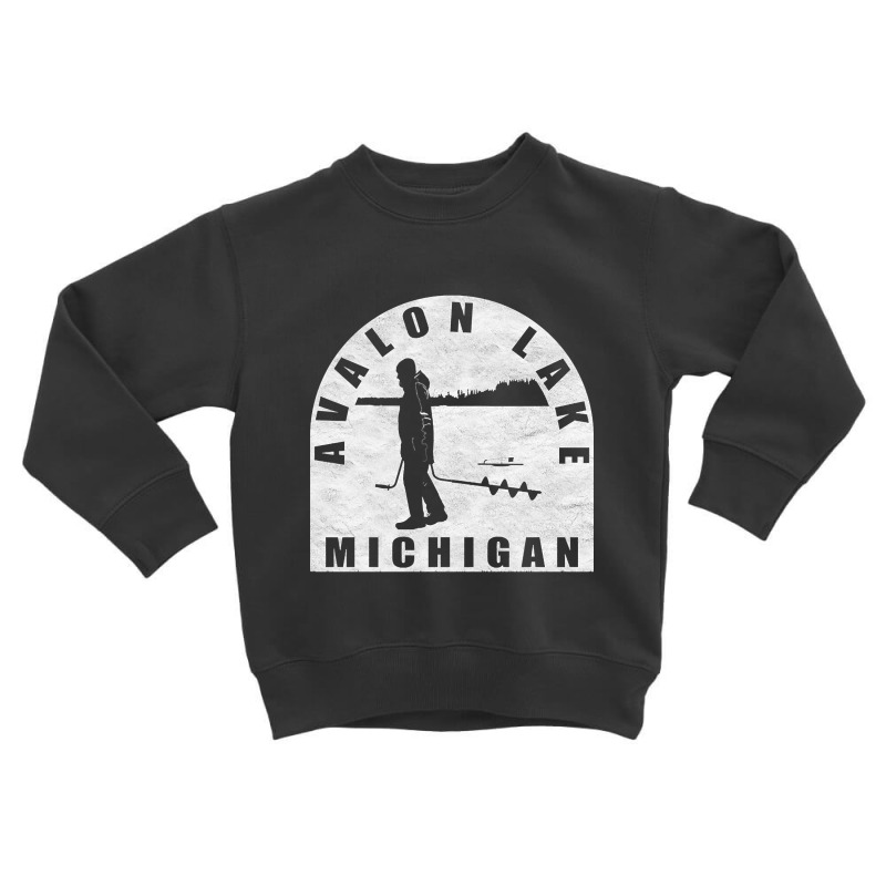 Avalon Lake Ice Fishing Michigan Toddler Sweatshirt by fencingderby989 | Artistshot