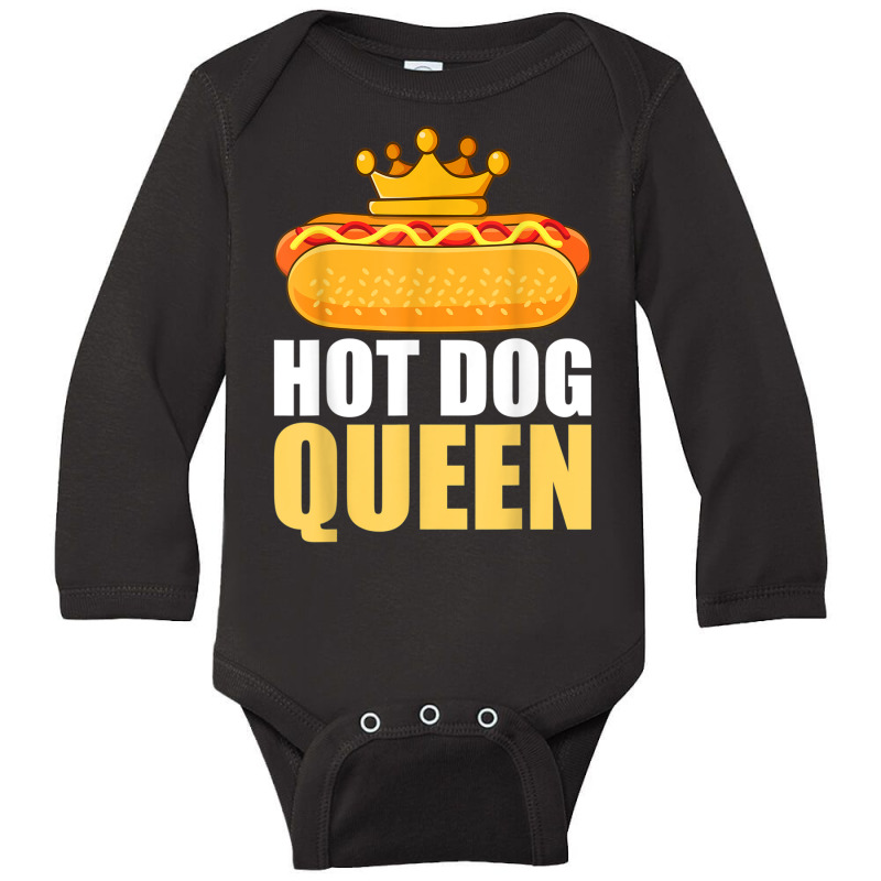 Funny Hot Dog For Women Girls Grilled Wiener Sausage Buns Long Sleeve Baby Bodysuit by CoreyMartinPeters | Artistshot