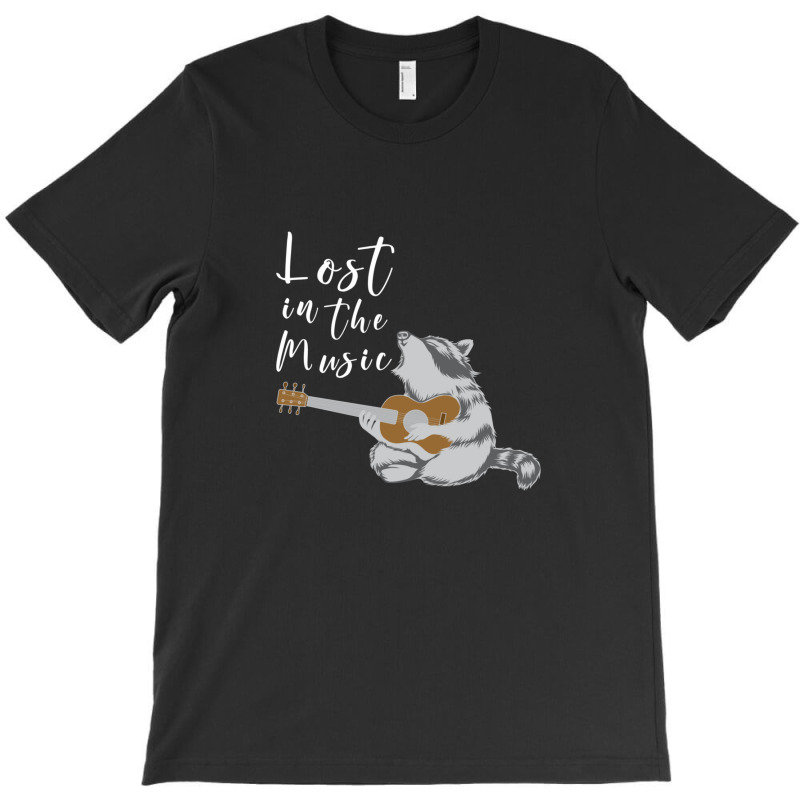 Lost In The Music Raccoon Playing The Guitar T-Shirt by ChristopherLloydDuback | Artistshot