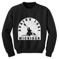 Avalon Lake Kayaking Michigan Youth Sweatshirt | Artistshot