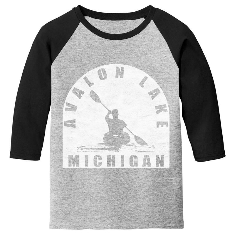 Avalon Lake Kayaking Michigan Youth 3/4 Sleeve | Artistshot