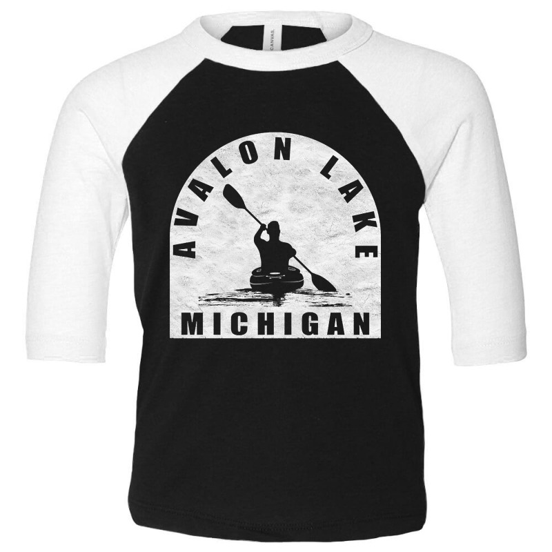 Avalon Lake Kayaking Michigan Toddler 3/4 Sleeve Tee | Artistshot