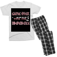 Game Over Vikings Viking Ax Ax Independence  Vintage Travel Men's T-shirt Pajama Set | Artistshot