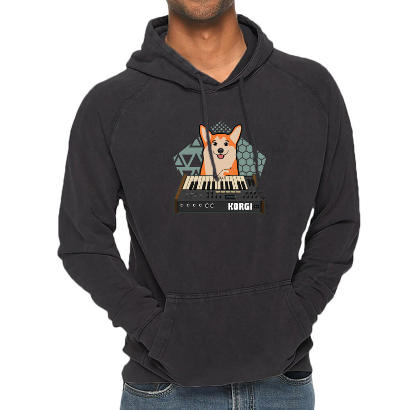 Funny Synthesizer Fan Korgi Corgi Dog Lover Vintage Hoodie | Artistshot