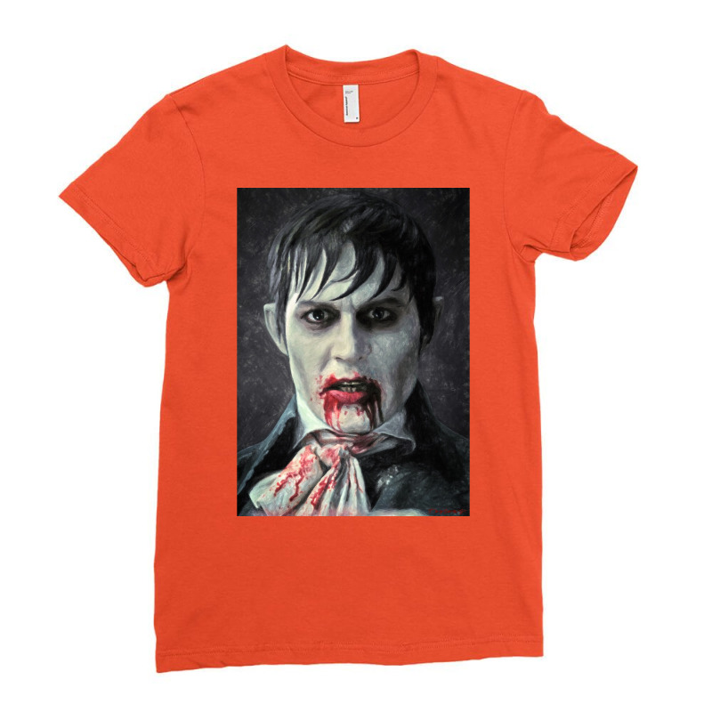 Barnabas Collins Poster Blue Ladies Fitted T-Shirt by soulablicej | Artistshot