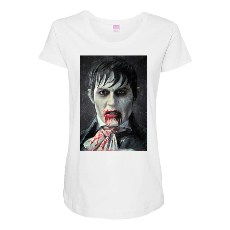 Barnabas Collins Poster Blue Maternity Scoop Neck T-shirt by soulablicej | Artistshot