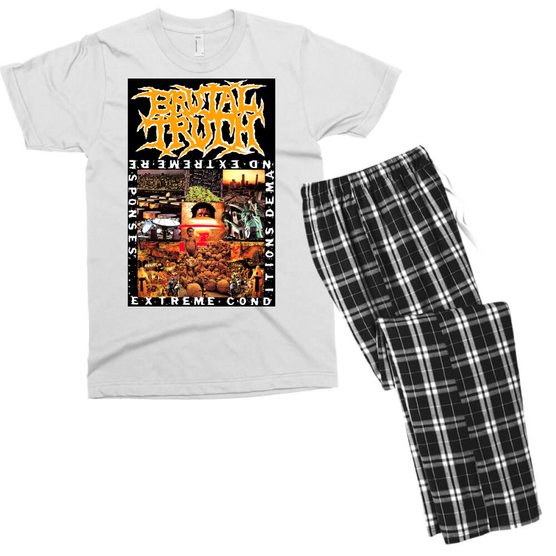 Extreme Conditions Demand Extreme Responses By Brutal Tclassic Old Sch Men's T-shirt Pajama Set | Artistshot