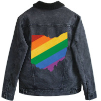 Ohio Pride Unisex Sherpa-lined Denim Jacket | Artistshot