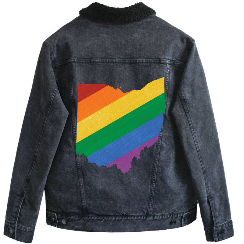 Ohio Pride Unisex Sherpa-lined Denim Jacket | Artistshot