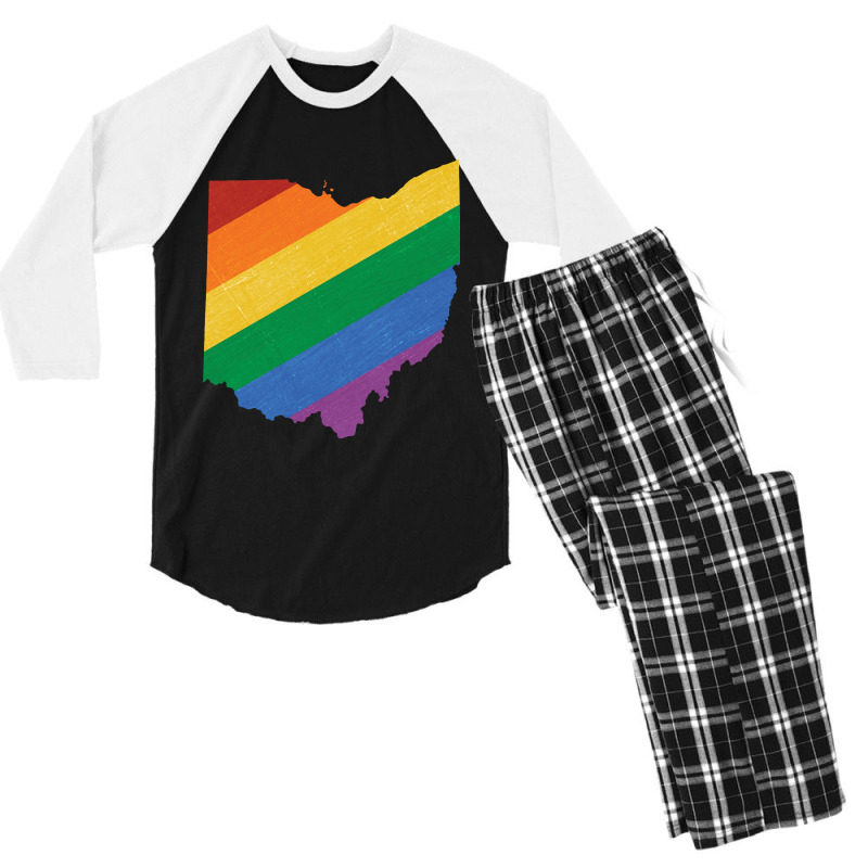 Ohio Pride Men's 3/4 Sleeve Pajama Set | Artistshot