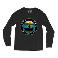 Avery Lake Fishing Michigan Sunset Long Sleeve Shirts | Artistshot