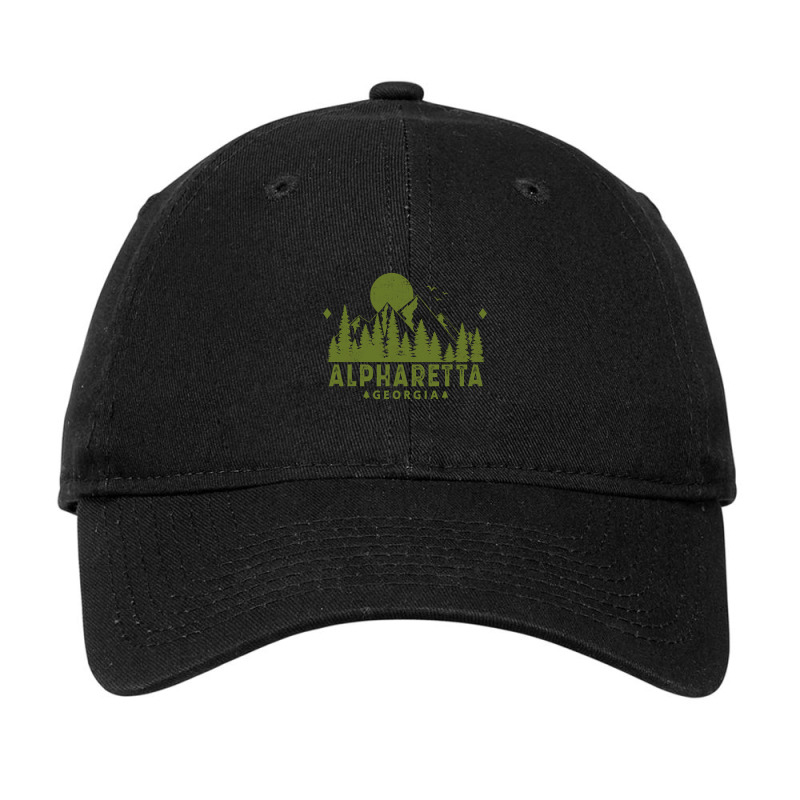 Alpharetta Georgia Mountain Sight Adjustable Cap by Binzdodi | Artistshot