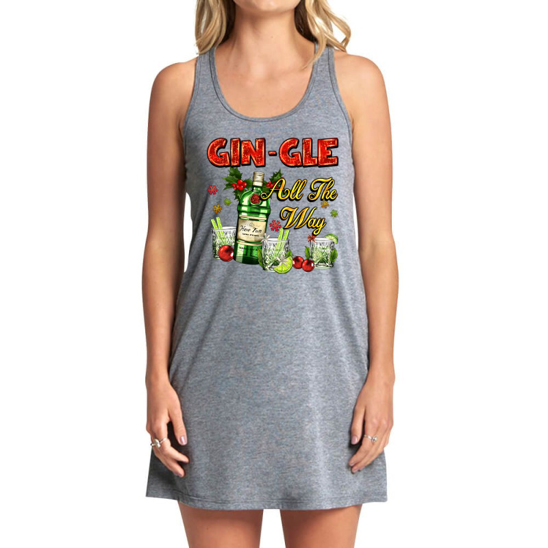 Gin`gle All The Way With Bottle And Cocktails Tank Dress by AdoDesignShop | Artistshot