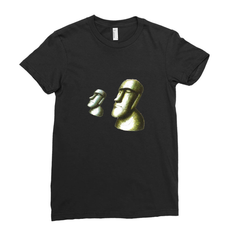 Easter Island Heads Concept Ladies Fitted T-shirt | Artistshot