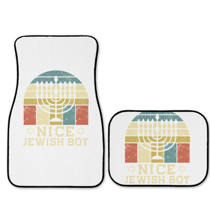 Nice Jewish Boy Cool Chanukah Funny Ugly Hanukkah Sweater Pullover Hoo Full Set Car Mats | Artistshot