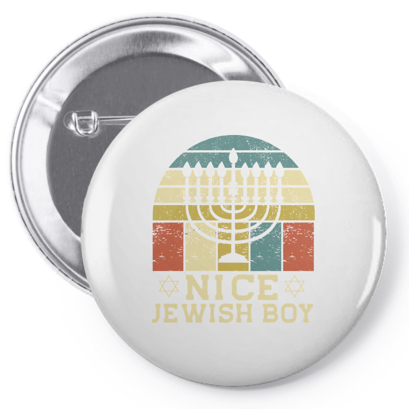 Nice Jewish Boy Cool Chanukah Funny Ugly Hanukkah Sweater Pullover Hoo Pin-back Button | Artistshot