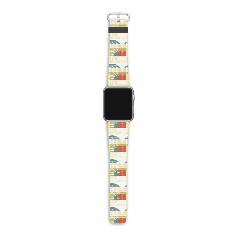 Nice Jewish Boy Cool Chanukah Funny Ugly Hanukkah Sweater Pullover Hoo Apple Watch Band | Artistshot