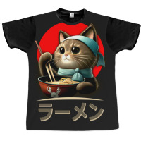 Ramen Kitten Neko Anime Kawaii Japanese Merch Girls Women Classic Graphic T-shirt | Artistshot