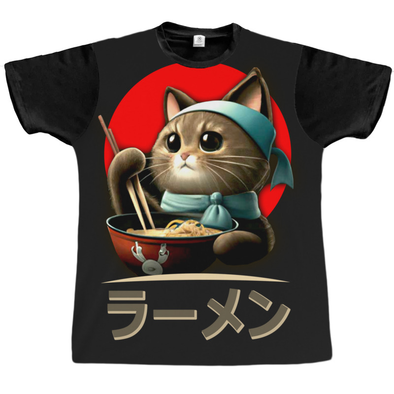 Ramen Kitten Neko Anime Kawaii Japanese Merch Girls Women Classic Graphic T-shirt | Artistshot